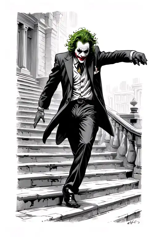Joker Dancing Stairs Scene