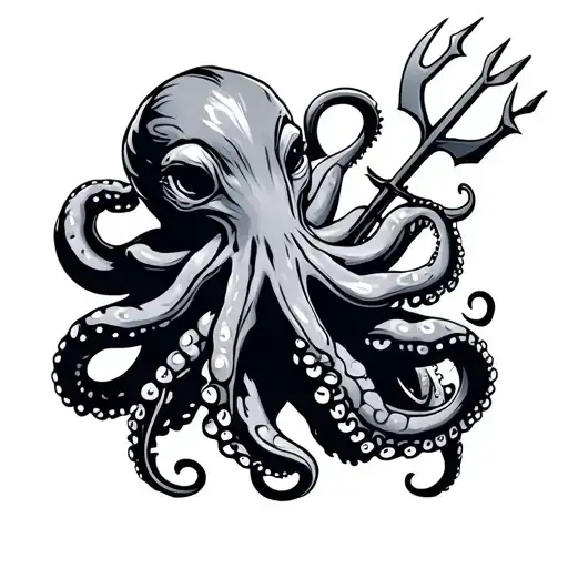 Pacific Octopus Holding Trident