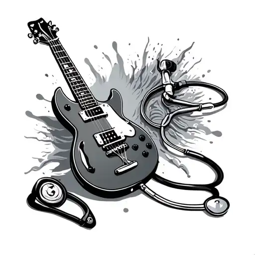 Guitar And Stethoscope