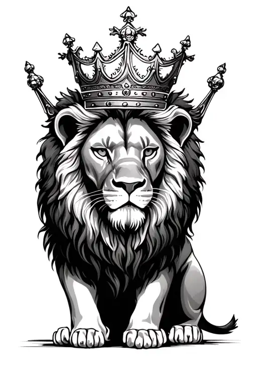 Lion Wearing A Crown