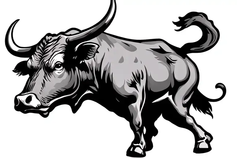 Bull In The Background