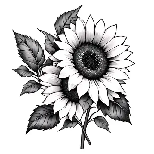 Sunflowers Leaves Floral