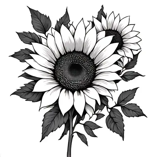 Sunflowers Leaves Floral Sleeve