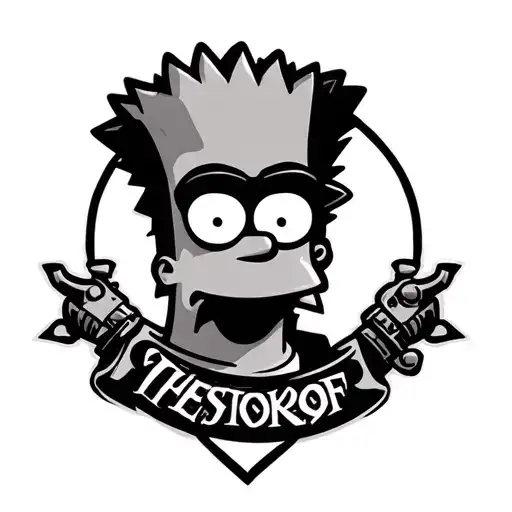 Gangster Bart Simpson