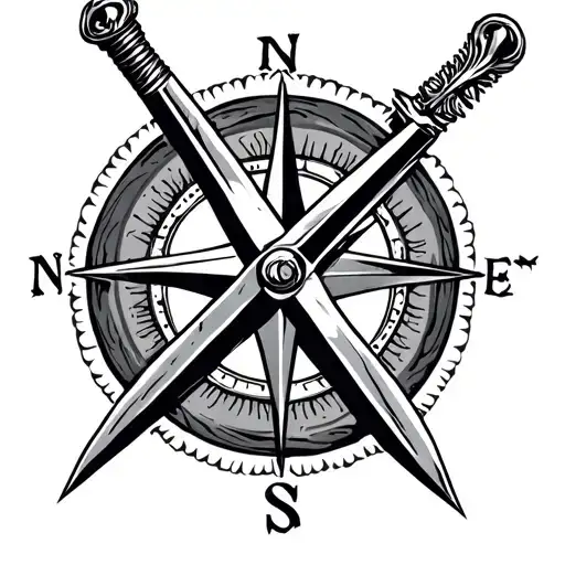 Sword And Compass Surrounded