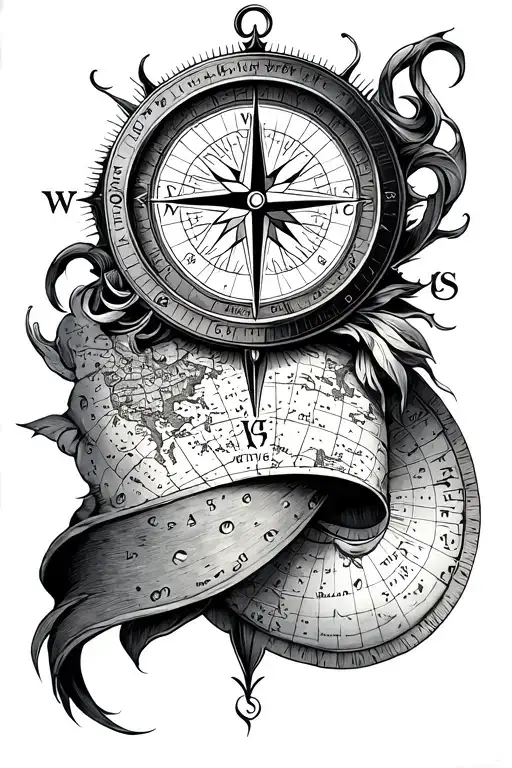 Map And Compass Shoulder