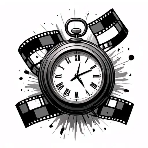 Clock With Movie Tape Around It