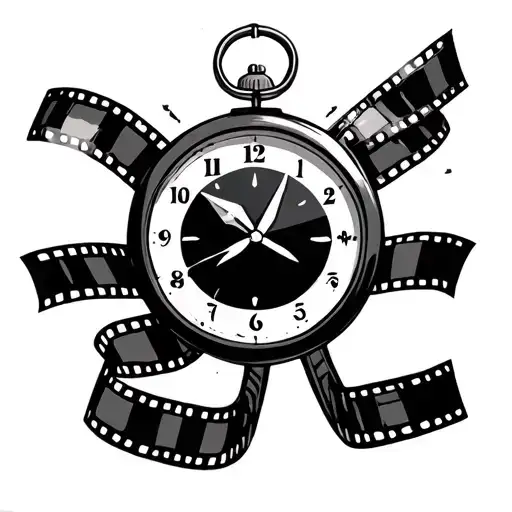 Clock With Movie Tape Around It