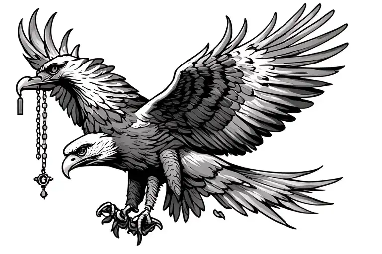 Eagle Carrying Rosary Beads