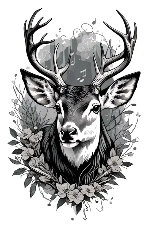 Music And Deer Antlers