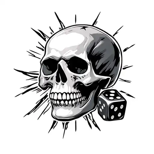 Black Dice Skull