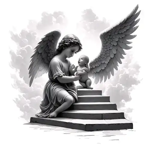 Baby Angel And Staircase To Heaven Something Angelic Something