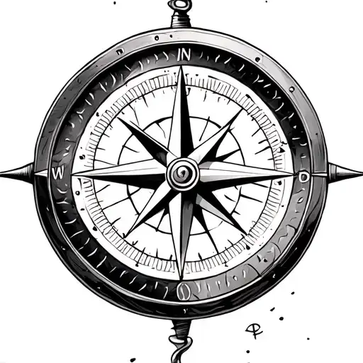 Nautical Compass Soft Shading