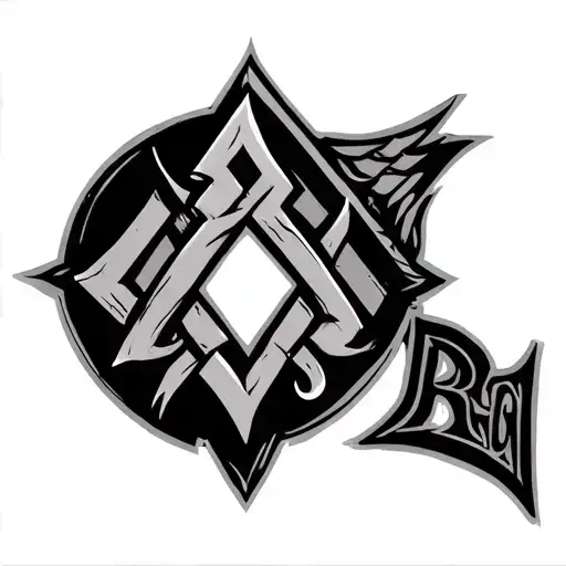 Nordic Valknut With Ragnar Written Below