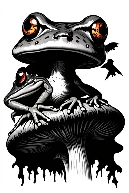 Frog On An Infected Mushroom And Zombie Flying Clitoris