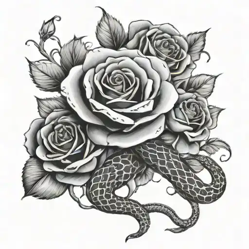 Roses With Snake