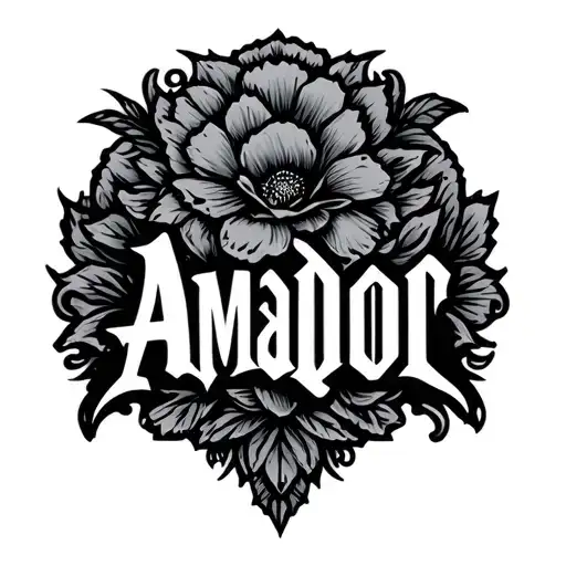 The Word Amador With This Font