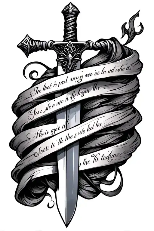 Dagger Wrapped In Scripture