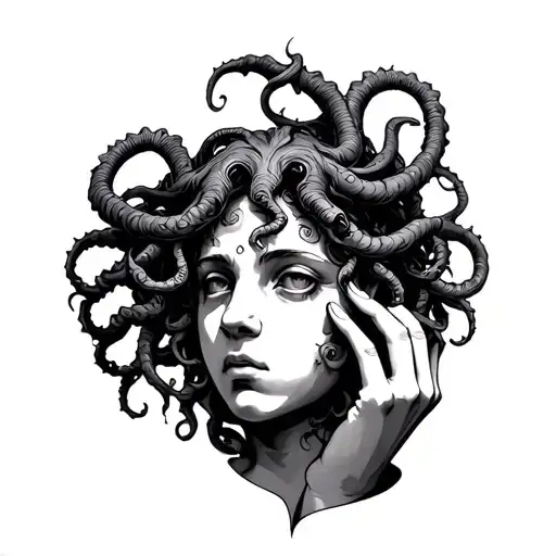 Medusa Holding The Head