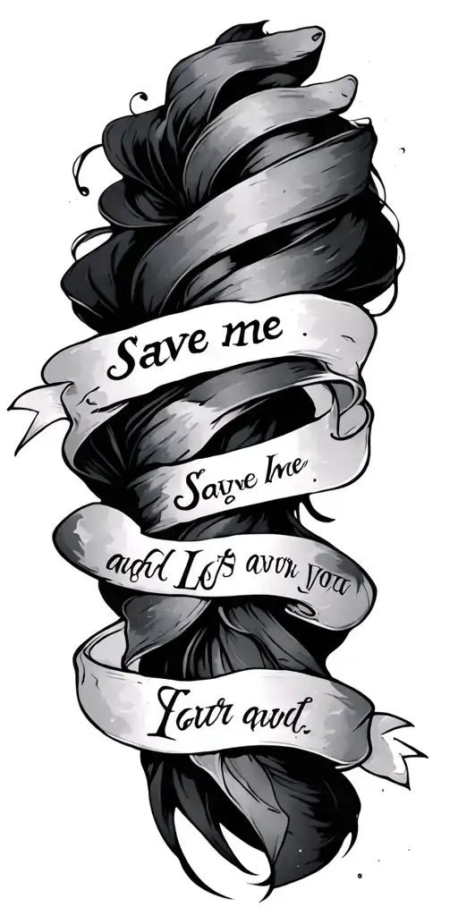 Save Me Lyrics Incorporated Into The Design