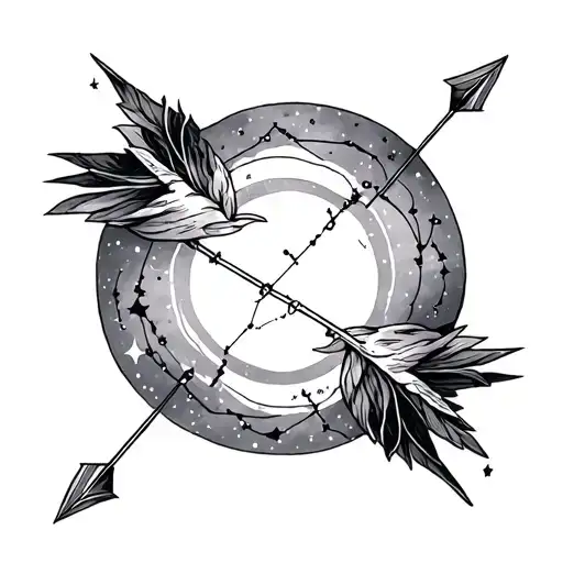 Arrow And Sagittarius Constellations