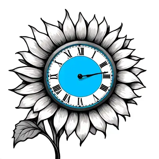 Blue Direct Blue Clock Break Sun Sunflower 4 8