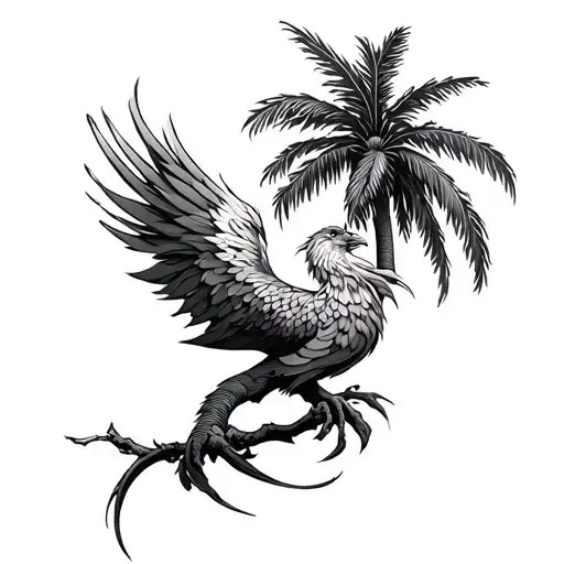 Palm Tree And Phoenix