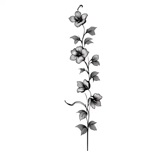 Wild Morning Glory Vine And Flowers