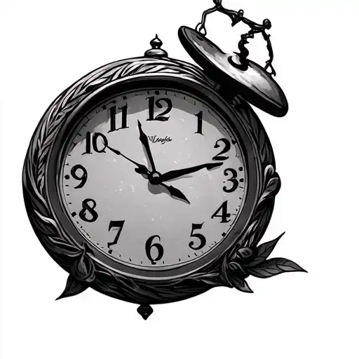 Clock With Scale In Front