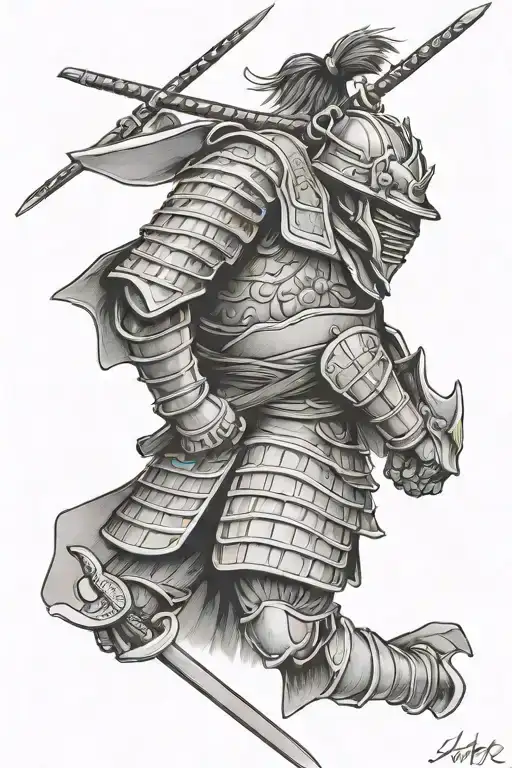 Samurai Armour Side Profile Simple