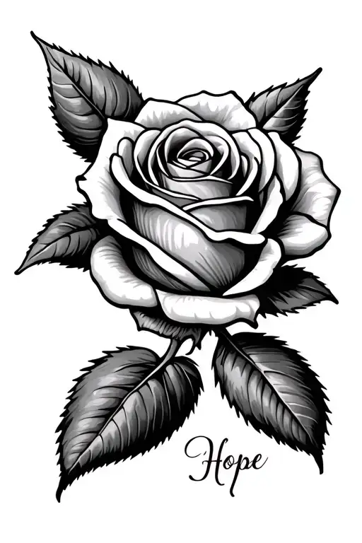 Rose With The Name Hope Small