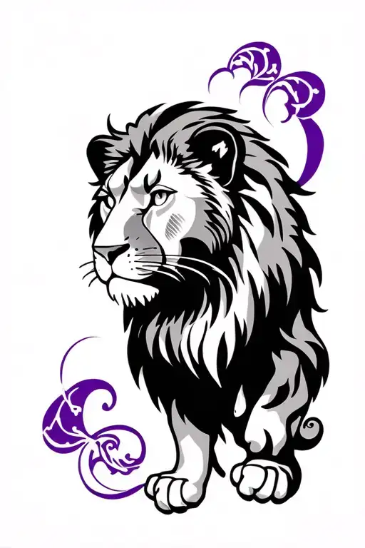 Violet With Leo Zodiac Sign