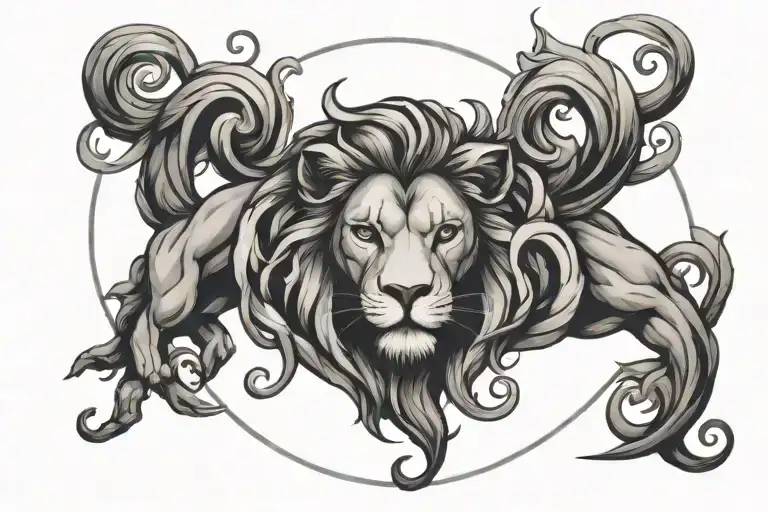 Leo Zodiac Symbol Intertwined