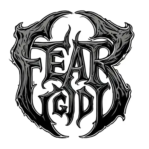 Fear God In Gothic Font