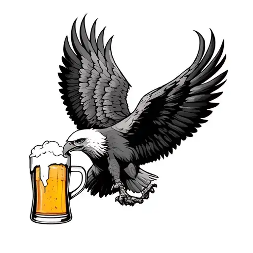 Warrior Eagle Drinking Beer Brewing Process