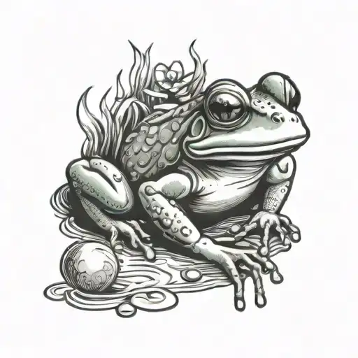 Relaxing Frog Drinking Blood Mary