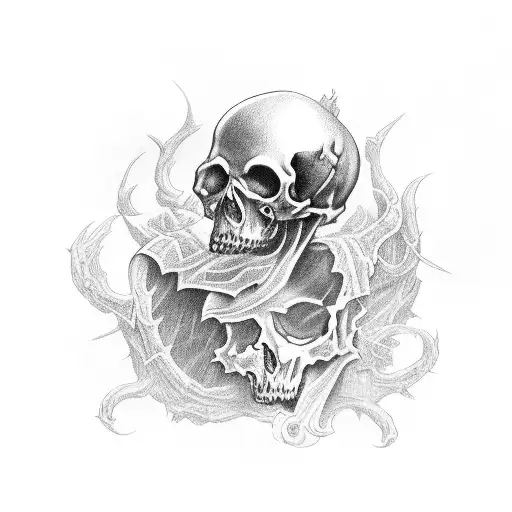 Tarrot Card With Death And Number 4 In Latin