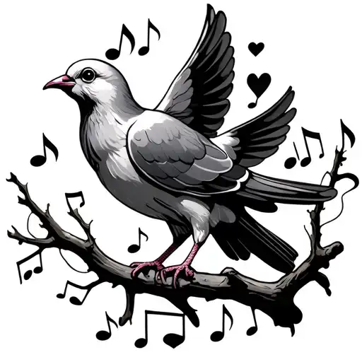 Dove Holdingolive Branch Music Notes Hearts