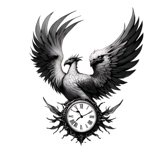 Phoenix With Clock