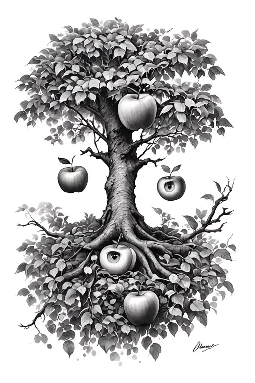 Tree Which Eyes Haning Like Apples