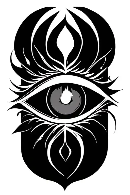 Evil Eye Symbol With Subtle Elements