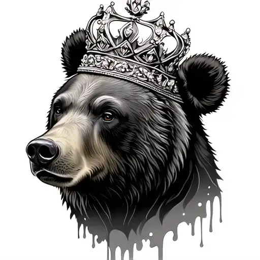 Bear With Queen Crown