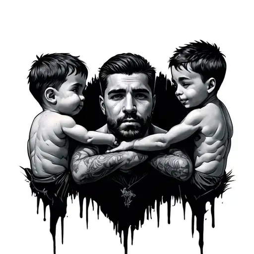 Father And 2 Sons