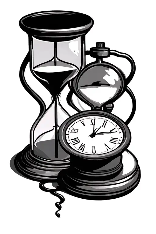 Hourglass And Stopwatch
