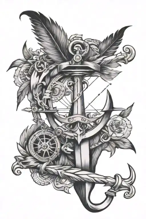 Anchor Compass Feather Arrow