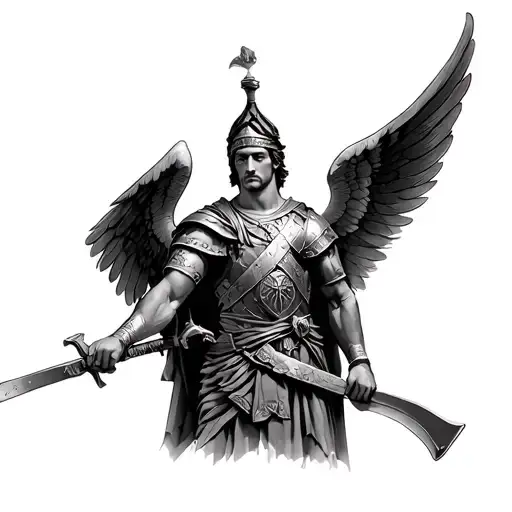 Roman Soldier With Wings