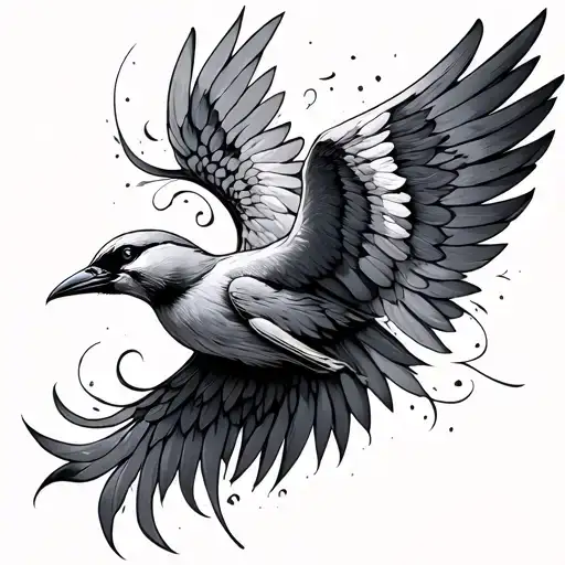 Bird Wings Spread Fore Arm