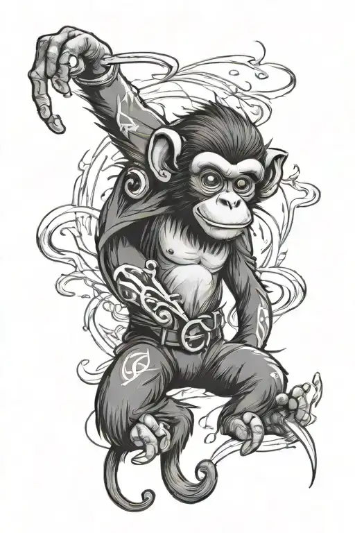 Monkey In A Flash Costume