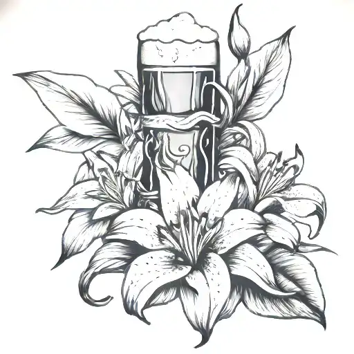 Beer And Lily Flower