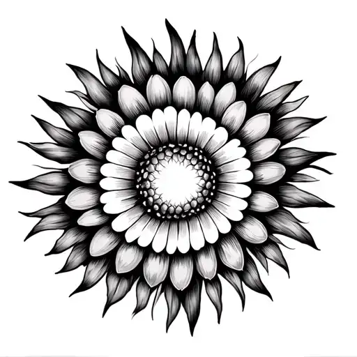 Fiery Sun That Looks Like Chrysanthemum